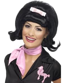50's short bob brown wig