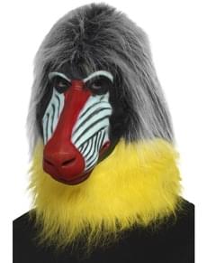 Мандрил маска с кожа за възрастни