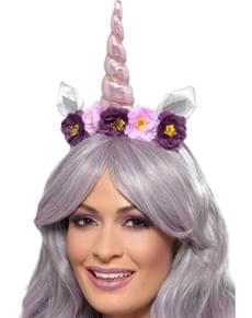 Einhorn Diadem lila für Erwachsene