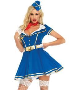 Fato de hospedeira sexy para mulher