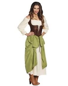 Fato de taberneira medieval para mulher