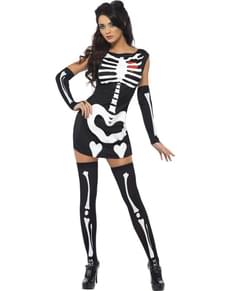 Costume da scheletro deluxe Fever da donna