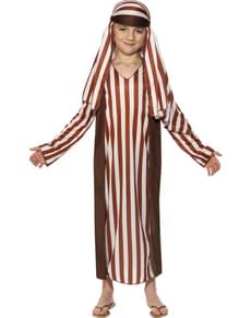 Déguisement de pasteur marron et blanc pour enfant