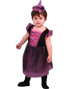 Costum de vrăjitoare mov pentru bebeluși