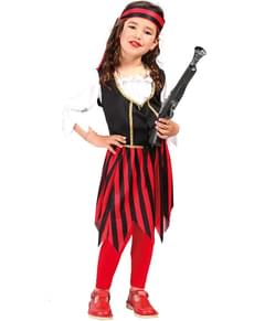 Costum corsario roșu pentru fată