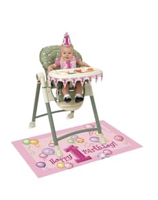 Lot 1º anniversaire rose