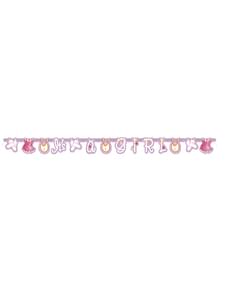 Banner To dziewczynka - Clothesline Baby Shower