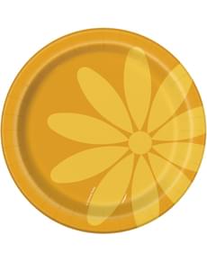 8 platos pequeños (18 cm) - Summer Flower