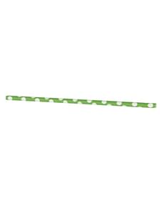 10 pailles à pois vert citron