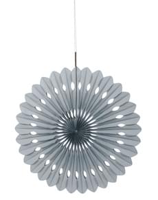 Hängande pappersdekoration silverfärgad - Kollektion Basfärger