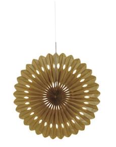 Abanico de papel decorativo dorado - Línea Colores Básicos