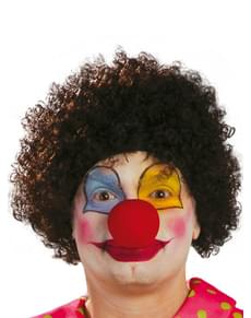 Peruca encaracolada castanha