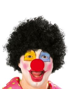 Peruca encaracolada preta