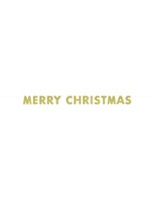 Guirlande dorée brillante Merry Christmas - Basic Christmas