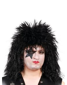 Peruca de músico de Rock preta