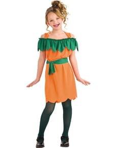 Fato de abóbora divertida para menina