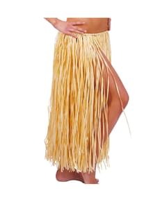 Falda hawaiana de paja