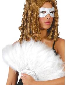 Leque de penas brancas