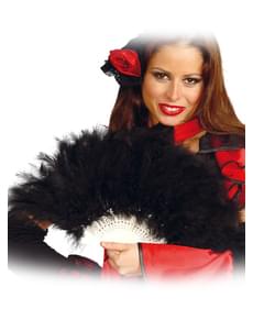 Abanico de plumas negras