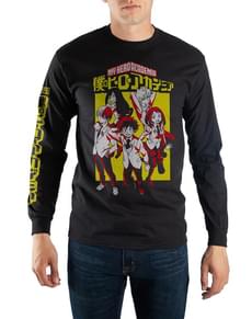 T-shirt de My Hero Academia preta para homem
