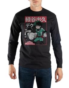 T-shirt de Deku manga comprida para homem - My Hero Academia