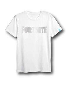 T-shirt branca Logo Fortnite  para adulto Unissexo