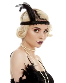 Bandeau charleston noir