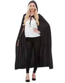 Zwarte cape voor volwassenen