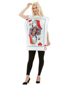 Hjerter Dame Spillekort kostume