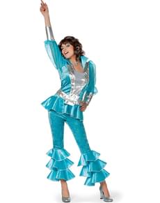 Maskeraddräkt Mamma Mia deluxe blå dam - Abba