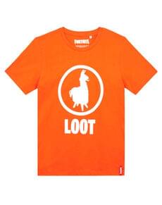 Camiseta Fortnite Loot naranja infantil
