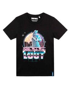 Black Fortnite Loot T-Shirt for Kids