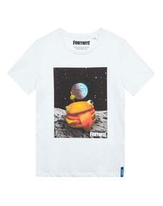 T-shirt Fortnite Hamburguer branca infantil