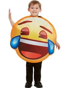 Fato de Emoji sorridente com lágrimas infantil