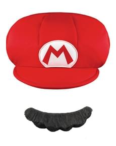 Mario Kappe & Schnurrbart Set für Jungen