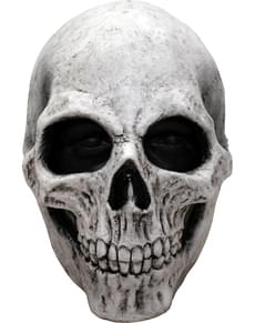 Masque tête de mort blanche en latex