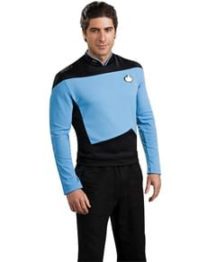 Disfraz de Científico Azul Star Trek La Nueva Generación para hombre