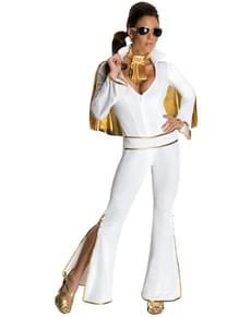 Disfraz de Elvis sexy blanco para mujer