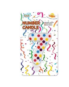 Bougie d'Anniversaire Confetti Chiffre 7