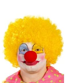 Gele clown pruik voor mannen
