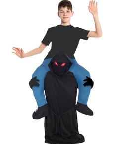 풍선 후드 남자 아이를위한 빨간 눈을 가진 의상 타고