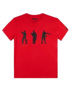 T-shirt Fortnite Dancing vermelha infantil