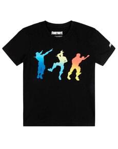 Camiseta Fortnite Dancing negra infantil