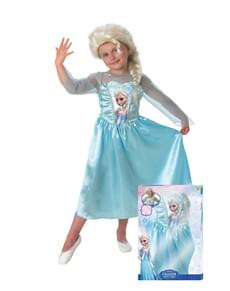 Costume da Elsa Frozen con parrucca per bambina