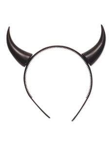 Teufel Diadem mit Hörnern schwarz