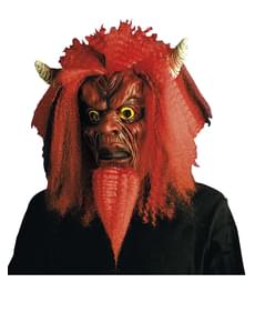 Duivel masker met vlammend haar