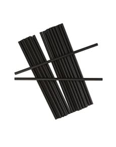 25 pajitas de papel negras - Hearts & Krafts