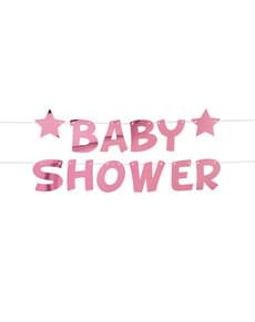 Guirnalda Baby Shower rosa - Pink Star