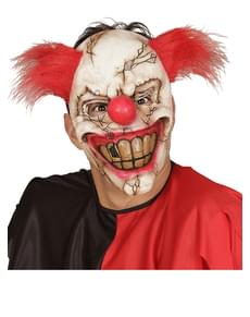 Zombie Clown Mask with Hair