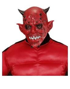 Mască de demon roșu cu coarne